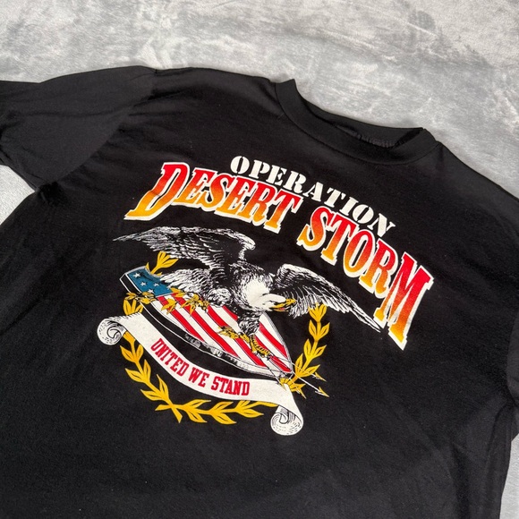 Vintage Other - Vintage Operation Desert Storm Military T Shirt Mens L Made In USA 90s